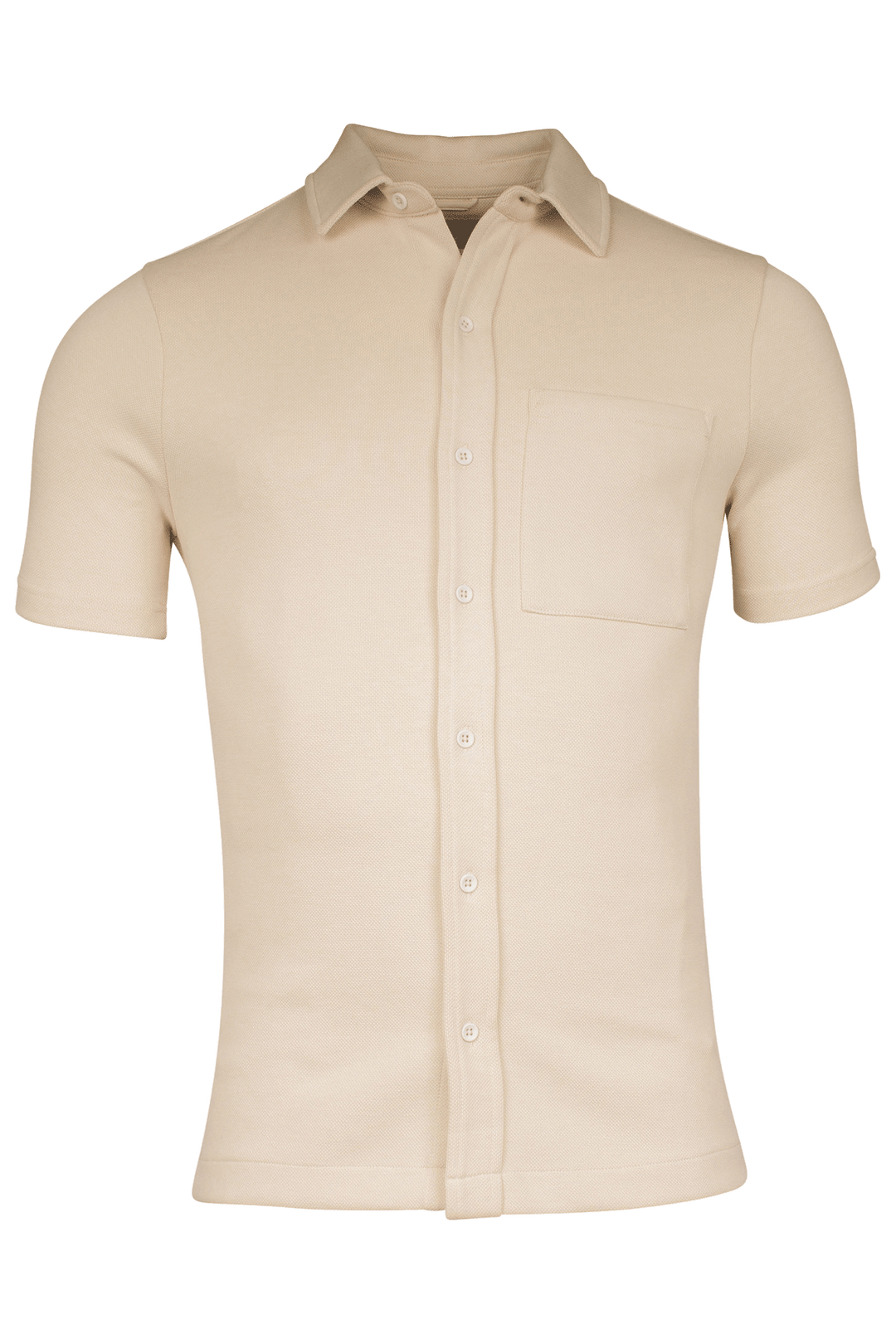 Giordano Puglia Korte Mouw Overshirt - Beige - 516070-81