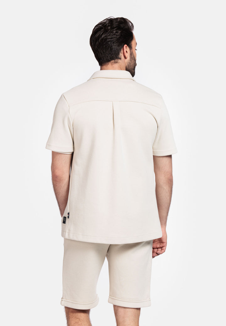 Giordano Puglia Korte Mouw Overshirt - Beige - 516070-81