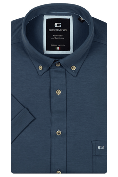 Giordano League Liquid Cotton Overhemd - Blauw - 516078-63