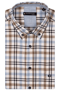 Giordano League Korte Mouwen Overhemd - Blauw - 516313-60