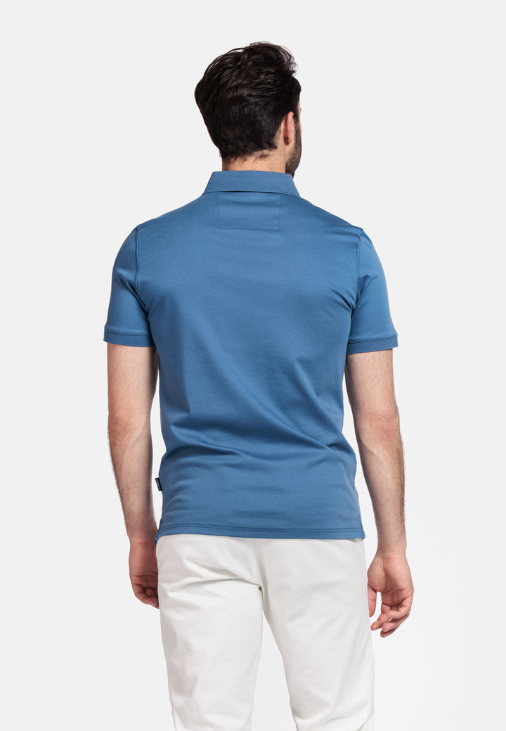 Giordano Lino Liquid Cotton Polo - Blauw
