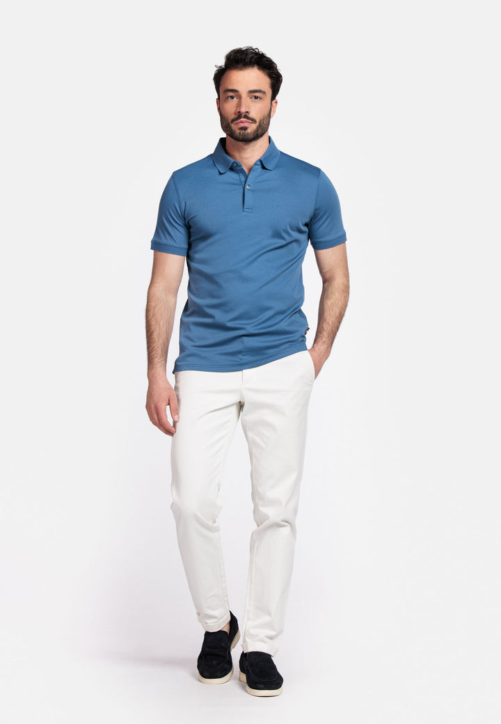 Giordano Lino Liquid Cotton Polo - Blauw