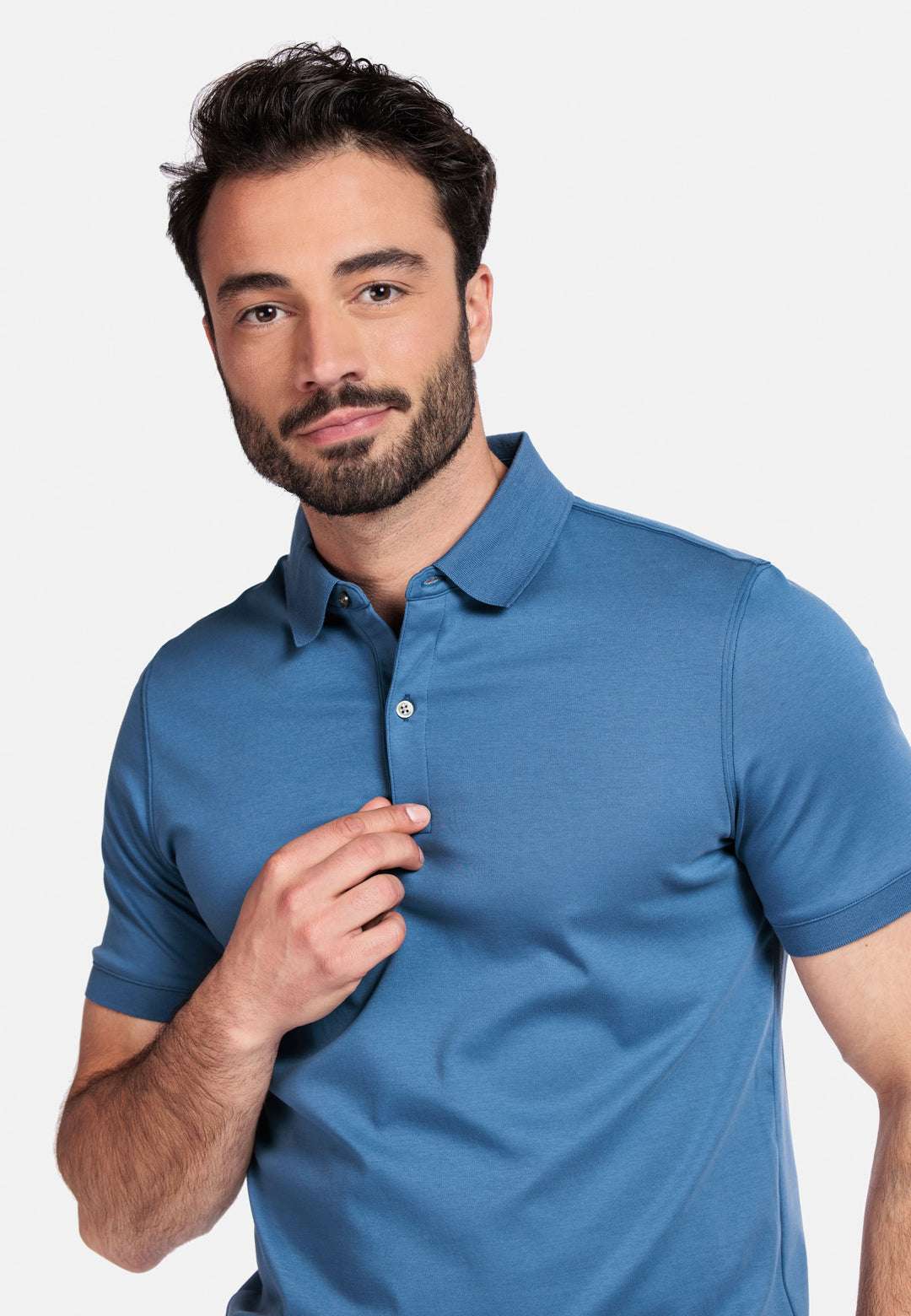 Giordano Lino Liquid Cotton Polo - Blauw