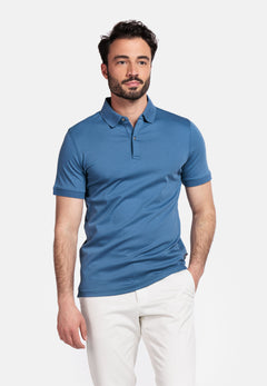 Giordano Lino Liquid Cotton Polo - Blauw - 516578-63