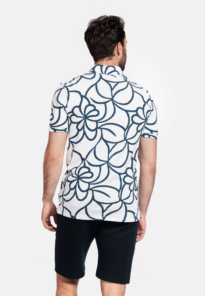 Giordano Formentini Print Polo - Wit - 516582-10