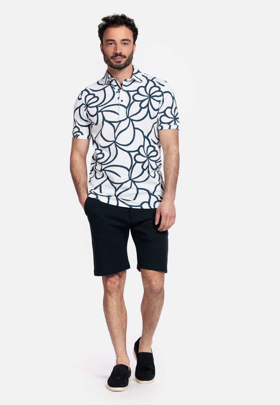 Giordano Formentini Print Polo - Wit - 516582-10
