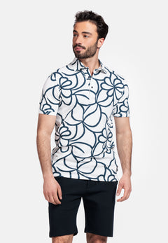 Giordano Formentini Print Polo - Wit - 516582-10