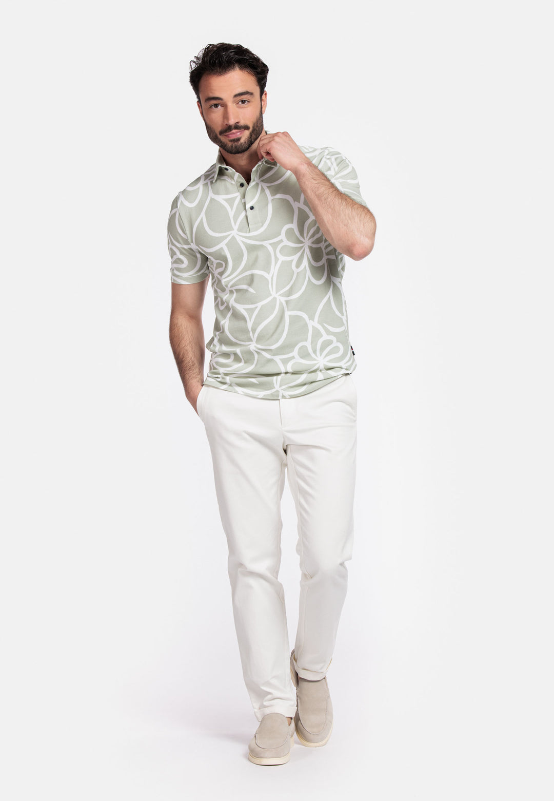 Giordano Formentini Print Polo - Groen - 516582-70