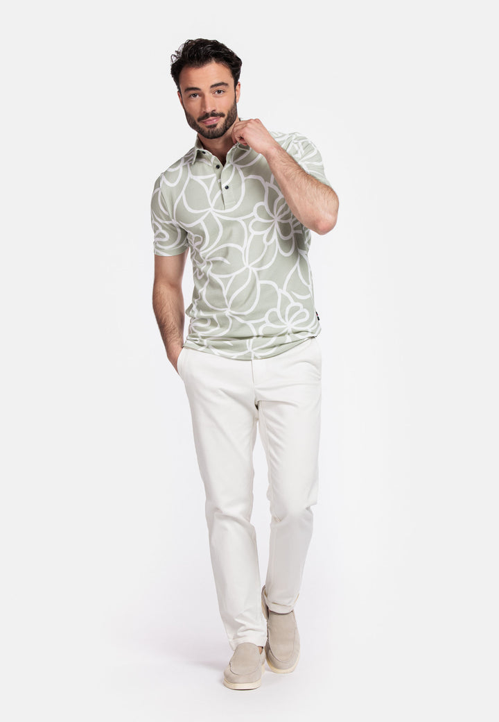 Giordano Formentini Print Polo - Groen - 516582-70