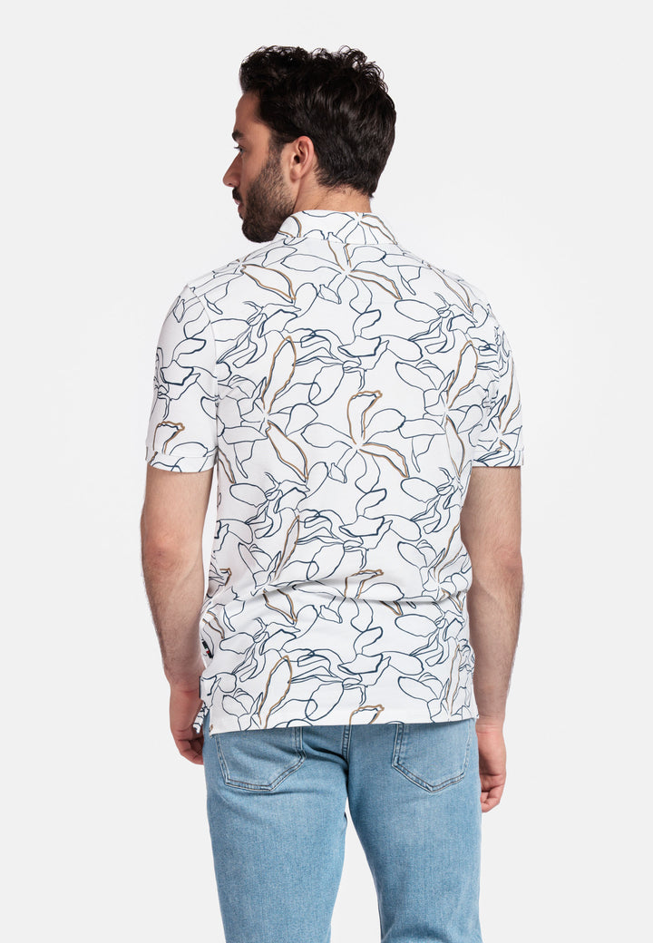 Giordano Formentini Print Polo - Wit - 516583-10