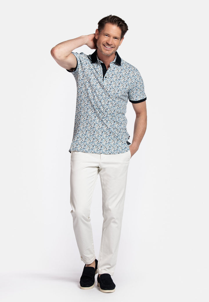 Giordano Genardi Print Polo - Navy - 516584-60