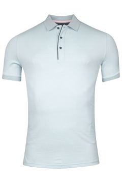Giordano Torino two-ply supima polo - Lichtblauw - 516586-65