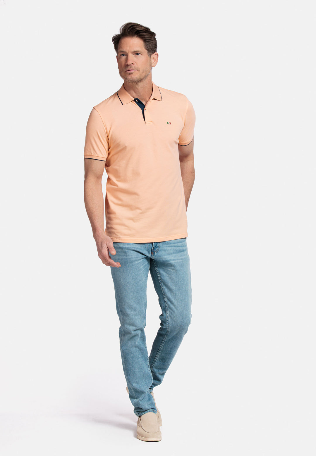 Giordano Nico Two-ply Supima Polo - Oranje - 516587-25