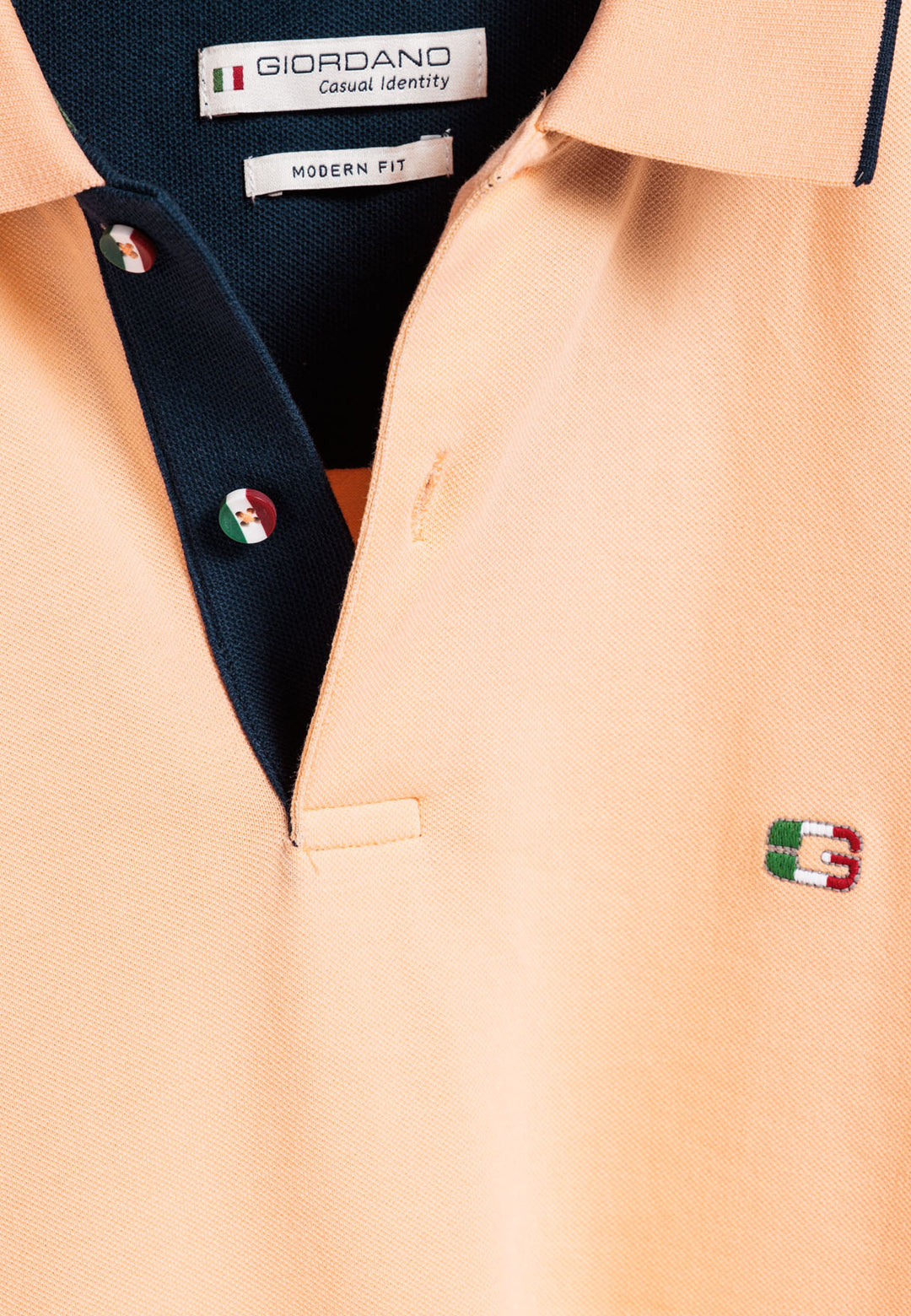 Giordano Nico Two-ply Supima Polo - Oranje - 516587-25