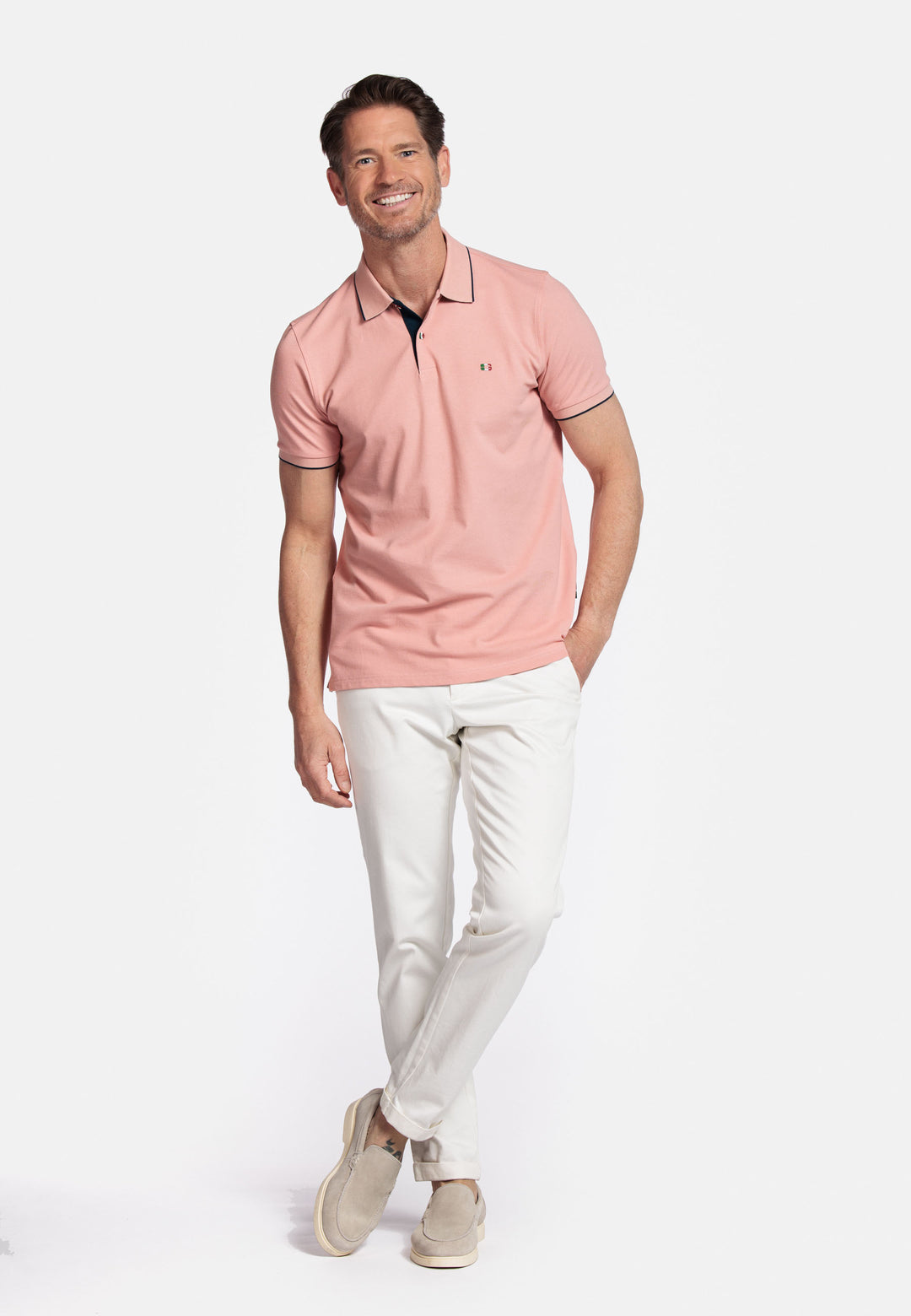 Giordano Nico Two-ply Supima Polo - Lichtroze