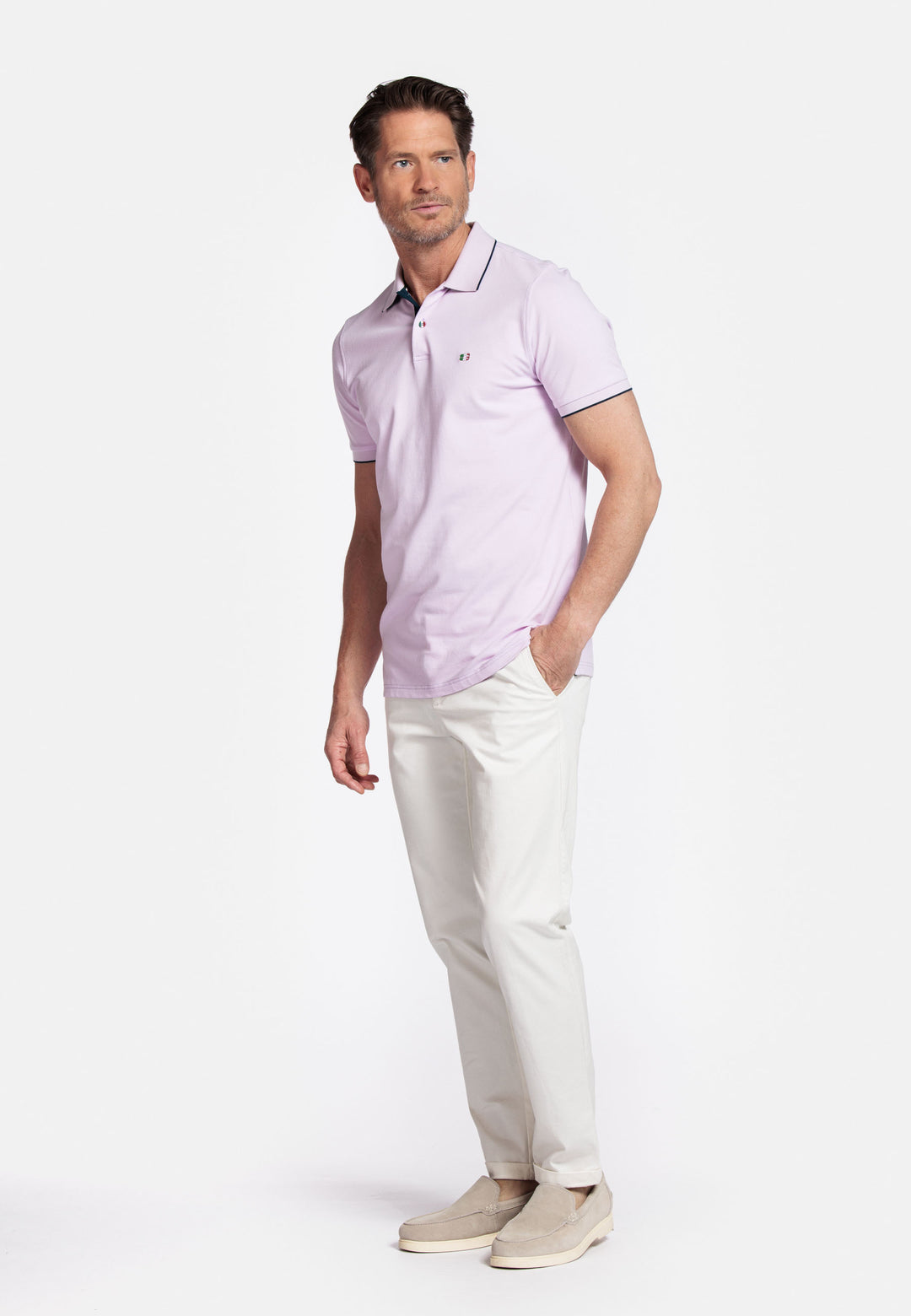 Giordano Nico Two-ply Supima Polo - Lichtpaars