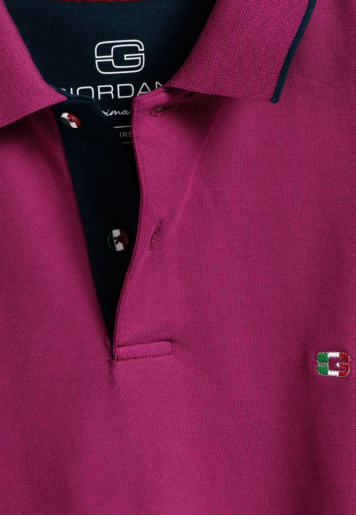 Giordano Nico Two-ply Supima Polo - Roze - 516587-54