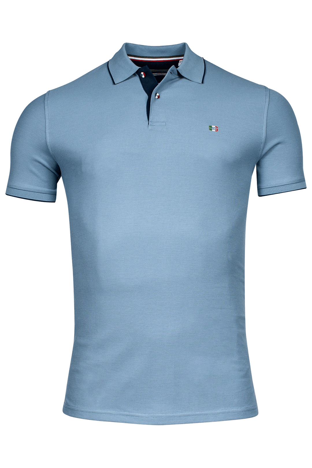Giordano Nico Two-ply Supima Polo - Middenblauw