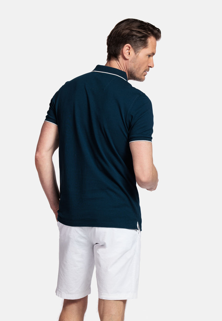 Giordano Nico Two-ply Supima Polo - Donkerblauw