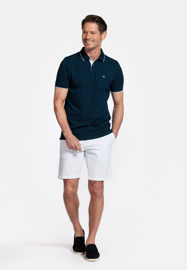 Giordano Nico Two-ply Supima Polo - Donkerblauw