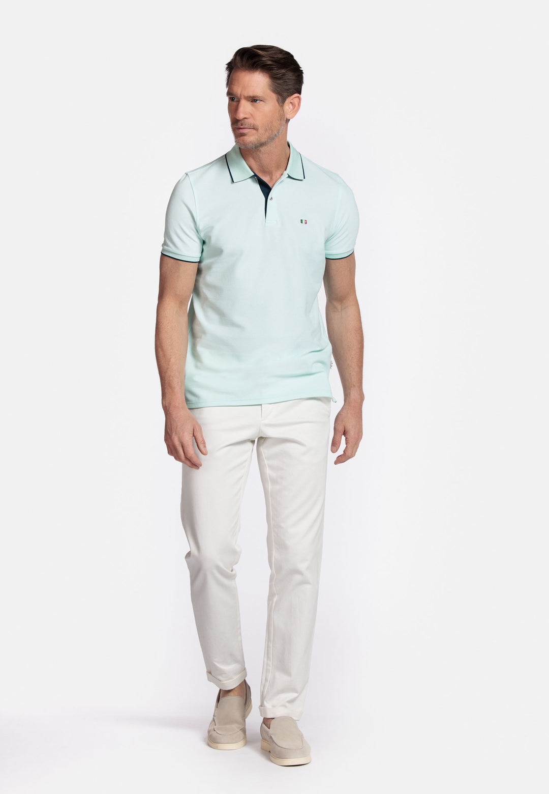 Giordano Nico Two-ply Supima Polo - Lichtgroen