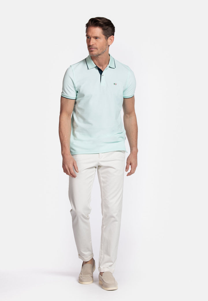 Giordano Nico Two-ply Supima Polo - Lichtgroen