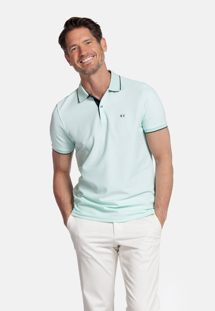 Giordano Nico Two-ply Supima Polo - Lichtgroen