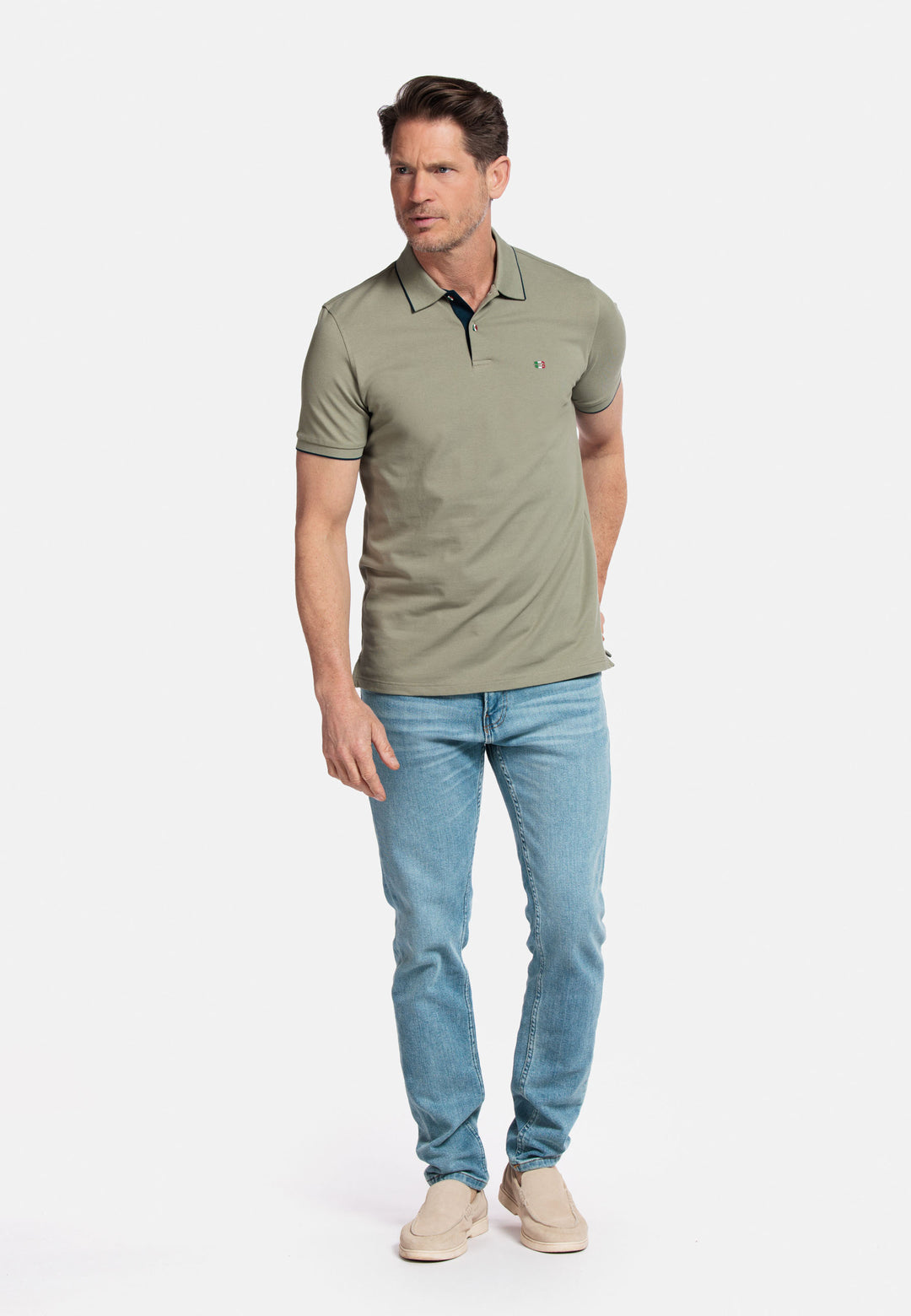 Giordano Nico Two-ply Supima Polo - Groen - 516587-73