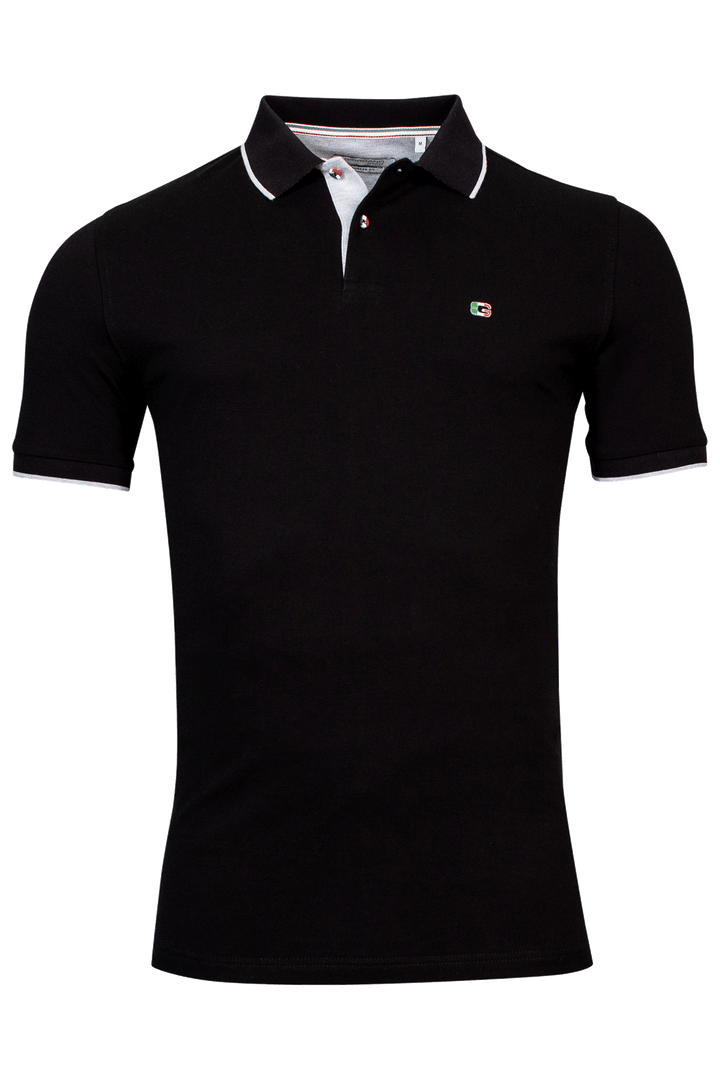 Giordano Nico Two-ply Supima Polo - Zwart