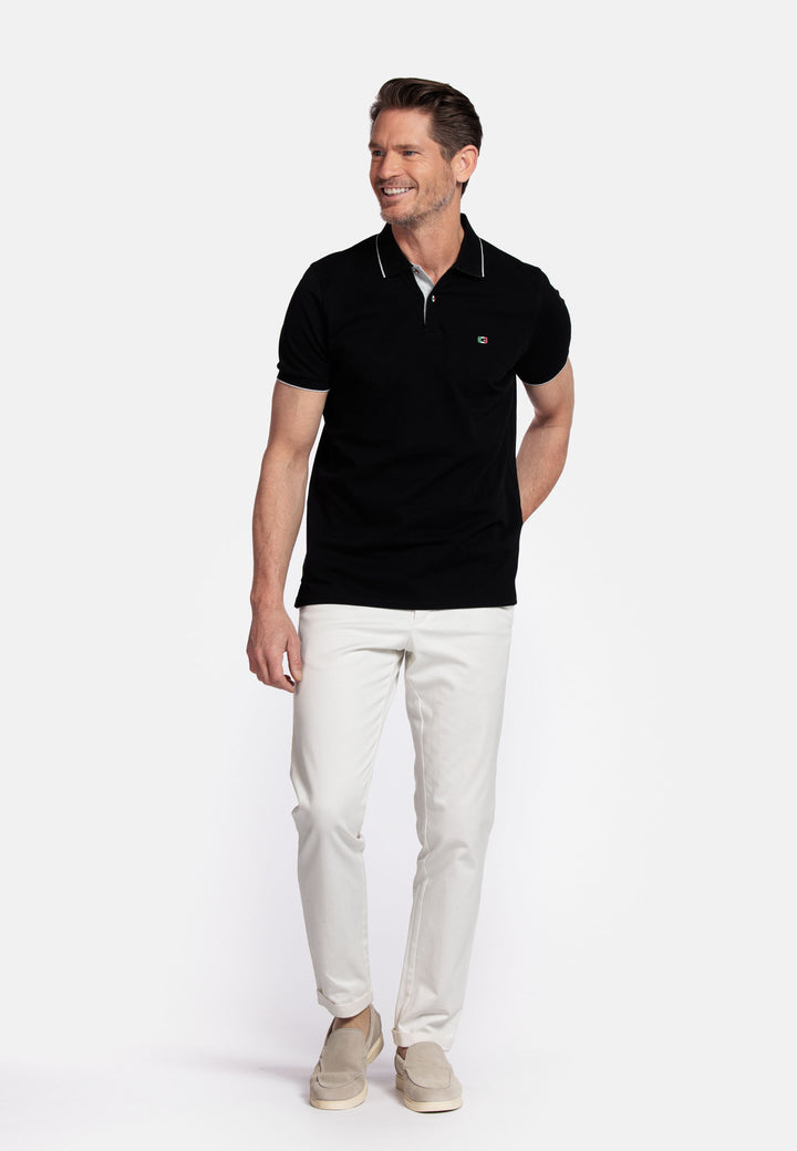 Giordano Nico Two-ply Supima Polo - Zwart