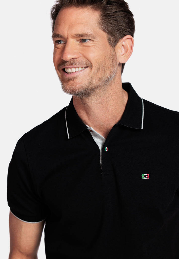 Giordano Nico Two-ply Supima Polo - Zwart