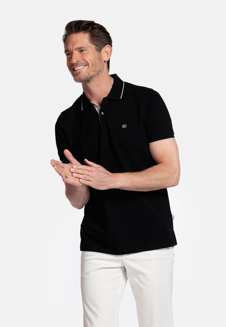 Giordano Nico Two-ply Supima Polo - Zwart