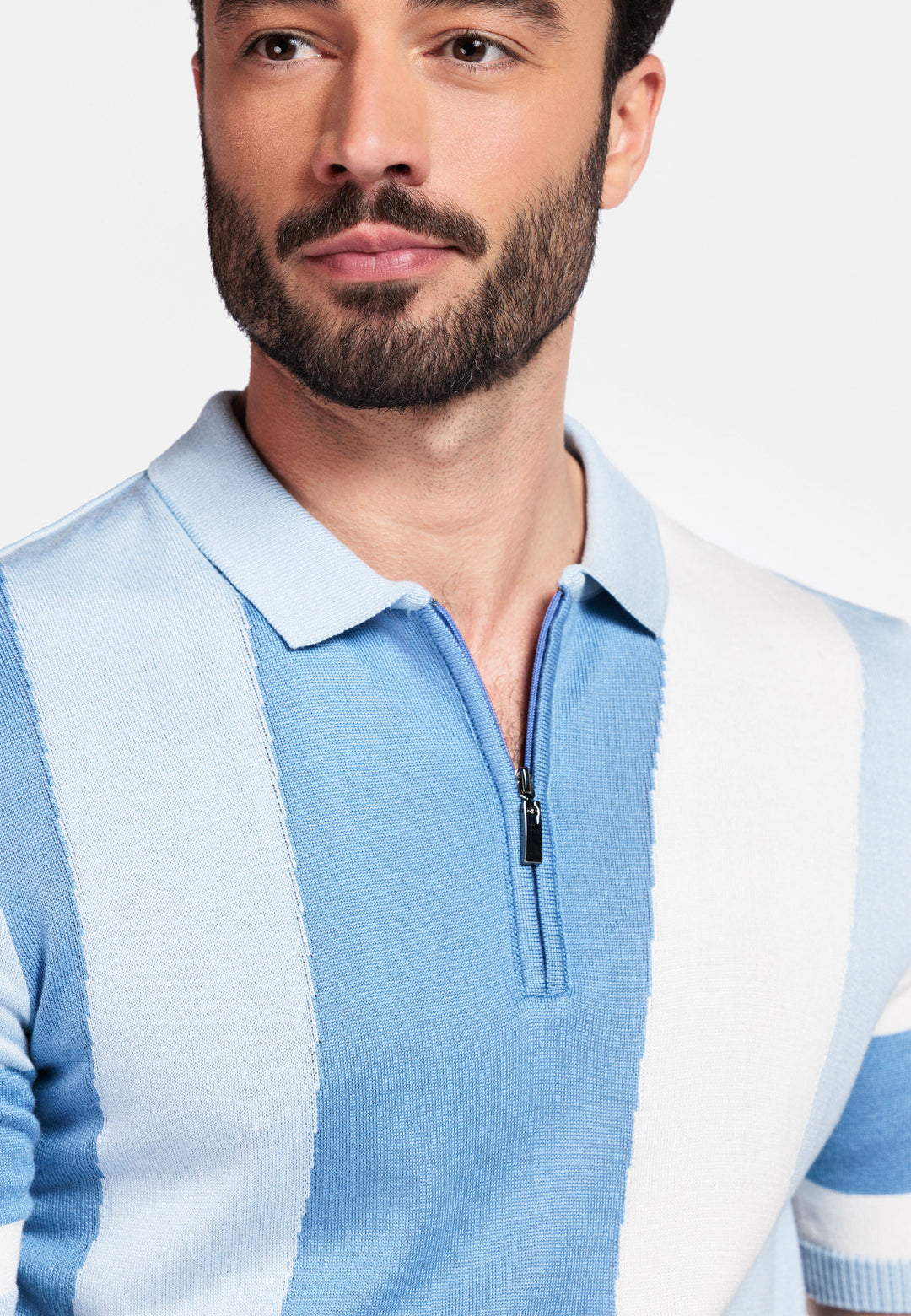 Giordano Enzo Gestreepte Polo - Blauw