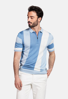 Giordano Enzo Gestreepte Polo - Blauw - 516593-60