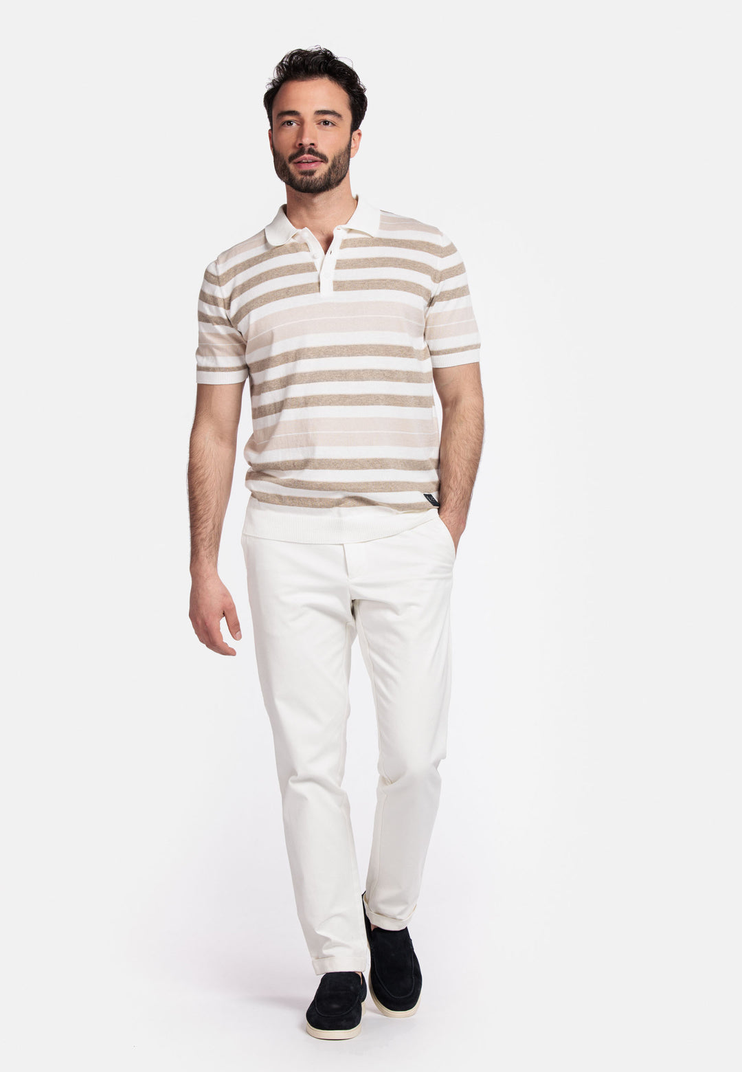 Giordano Silvan Gebreide Print Polo - Beige