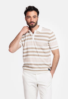 Giordano Silvan Gebreide Print Polo - Beige - 516594-80