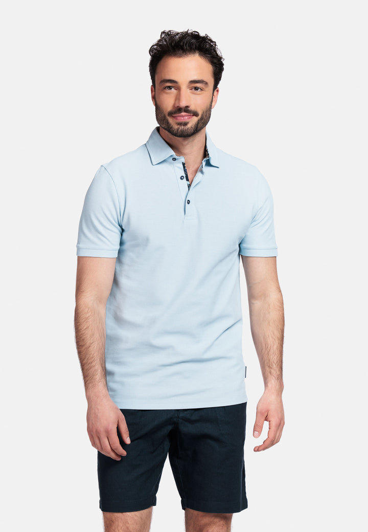 Giordano Cortona Polo - Lichtblauw - 516598-61