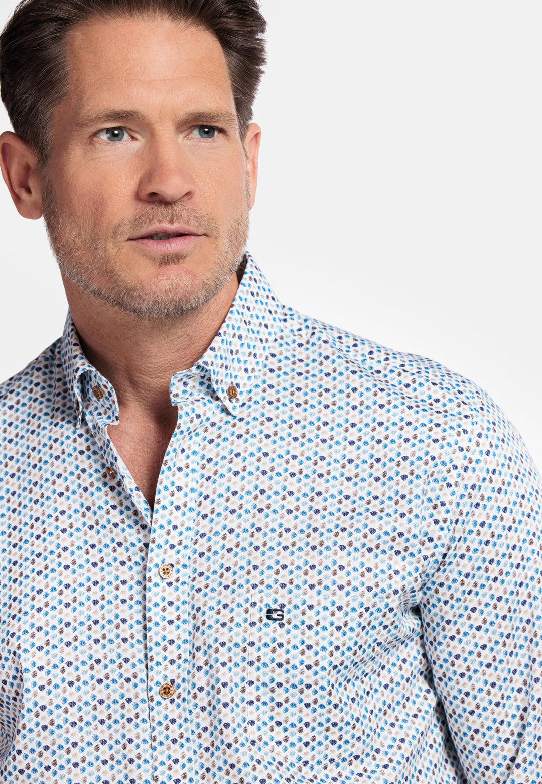 Giordano Ivy Print Overhemd - Navy - 517022-60
