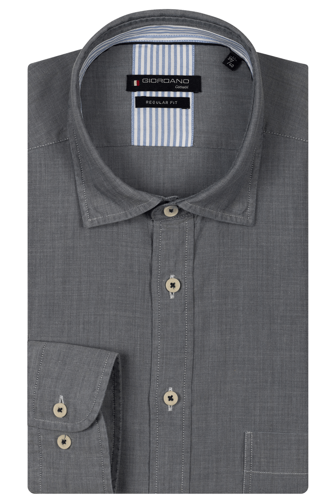 Giordano Verona Button Under Chambray Overhemd - Navy - 517029-60