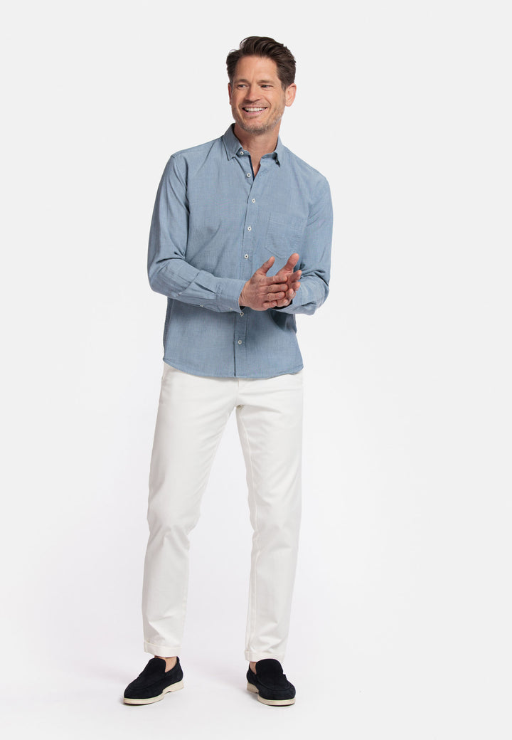 Giordano Verona Button Under Chambray Overhemd - Navy - 517029-60