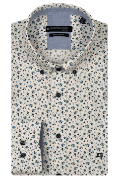 Giordano Green Lang Regular fit Print Overhemd 517030 70