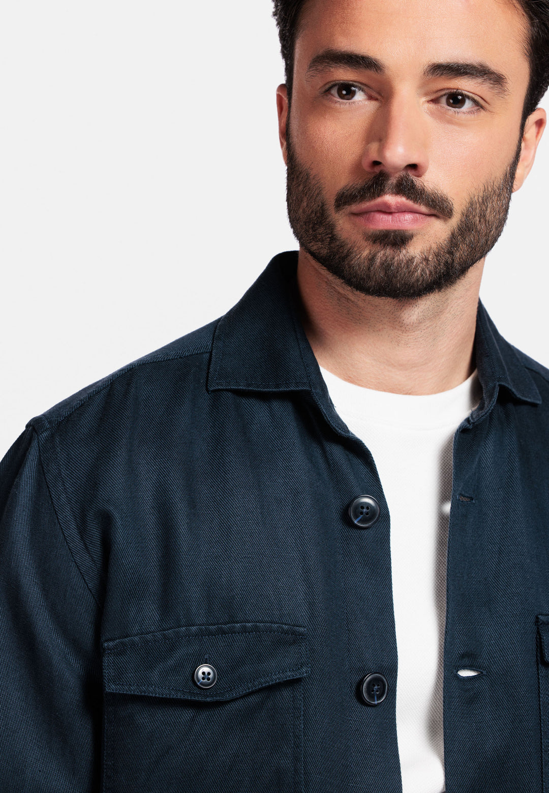 Giordano Salerno Soft Washed Overshirt - Navy