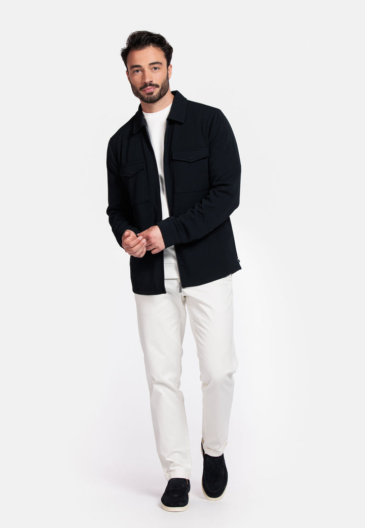 Giordano Carissio Knitted Overshirt - Navy