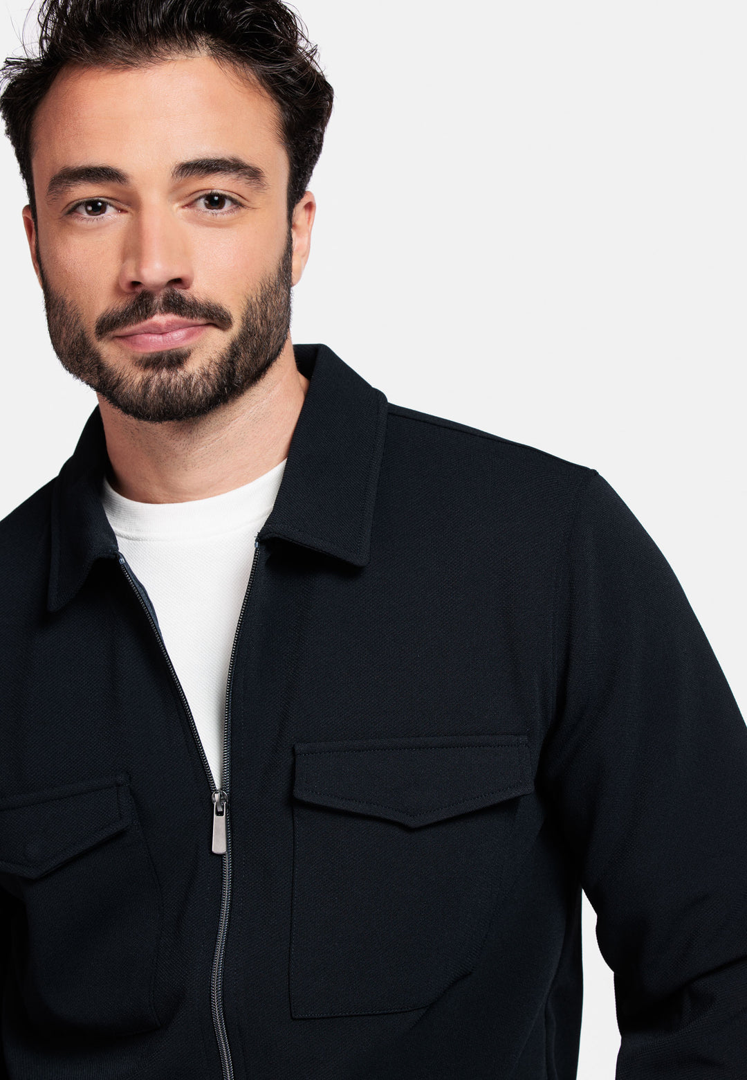Giordano Carissio Knitted Overshirt - Navy