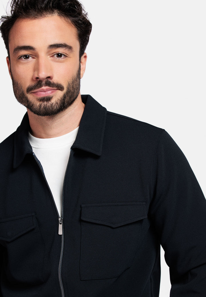 Giordano Carissio Knitted Overshirt - Navy