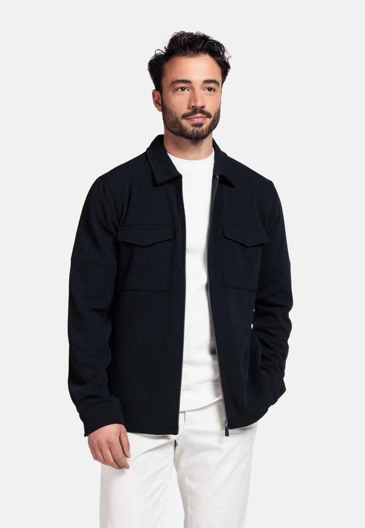 Giordano Carissio Knitted Overshirt - Navy