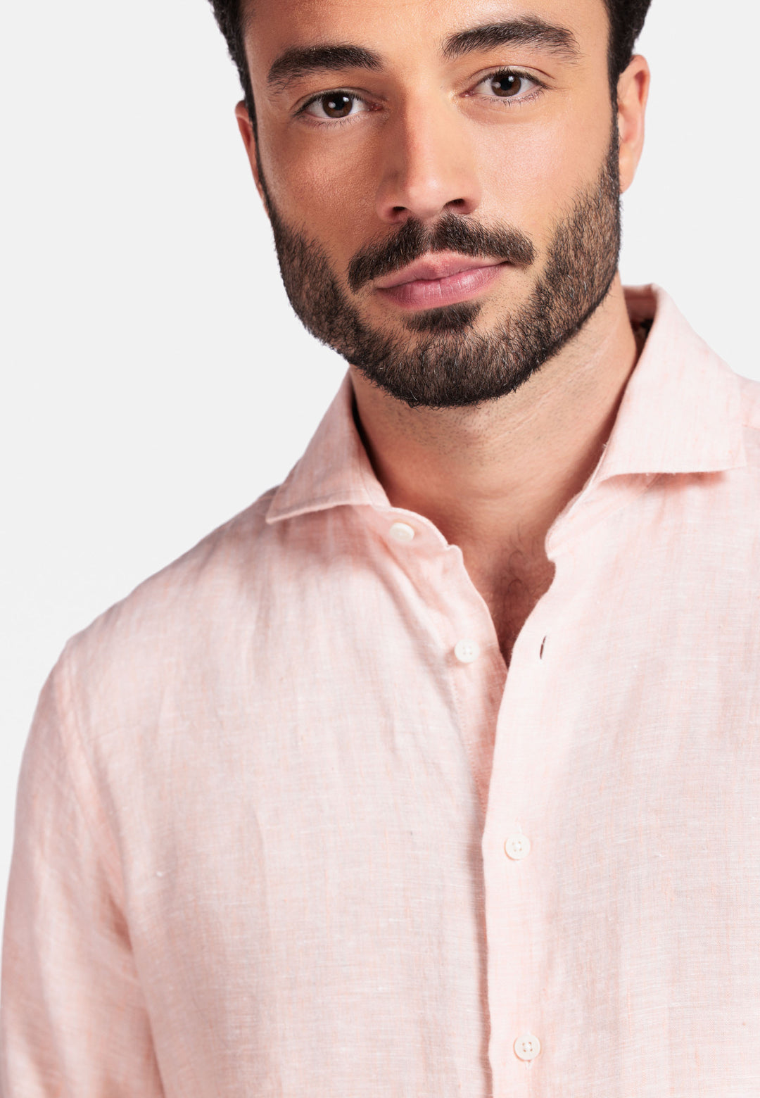 Giordano Row Linnen Cutaway Overhemd - Oranje - 517800-31