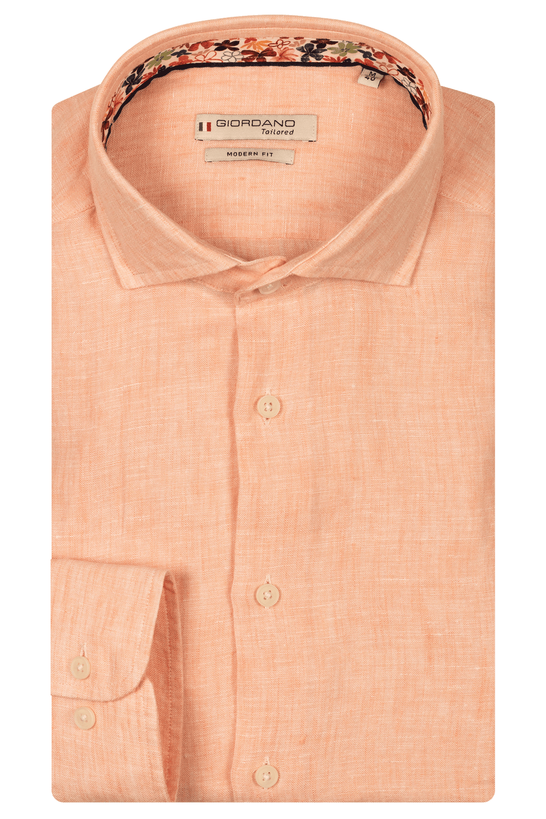 Giordano Row Linnen Cutaway Overhemd - Oranje - 517800-31
