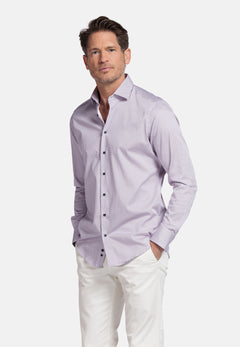 Giordano Maggiore Semi Cutaway Grafische Print Overhemd - Paars - 517825-40