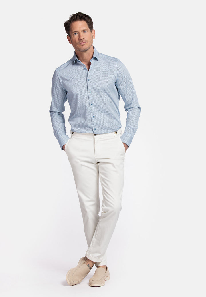 Giordano Maggiore Semi Cutaway Grafische Print Overhemd - Navy - 517825-60